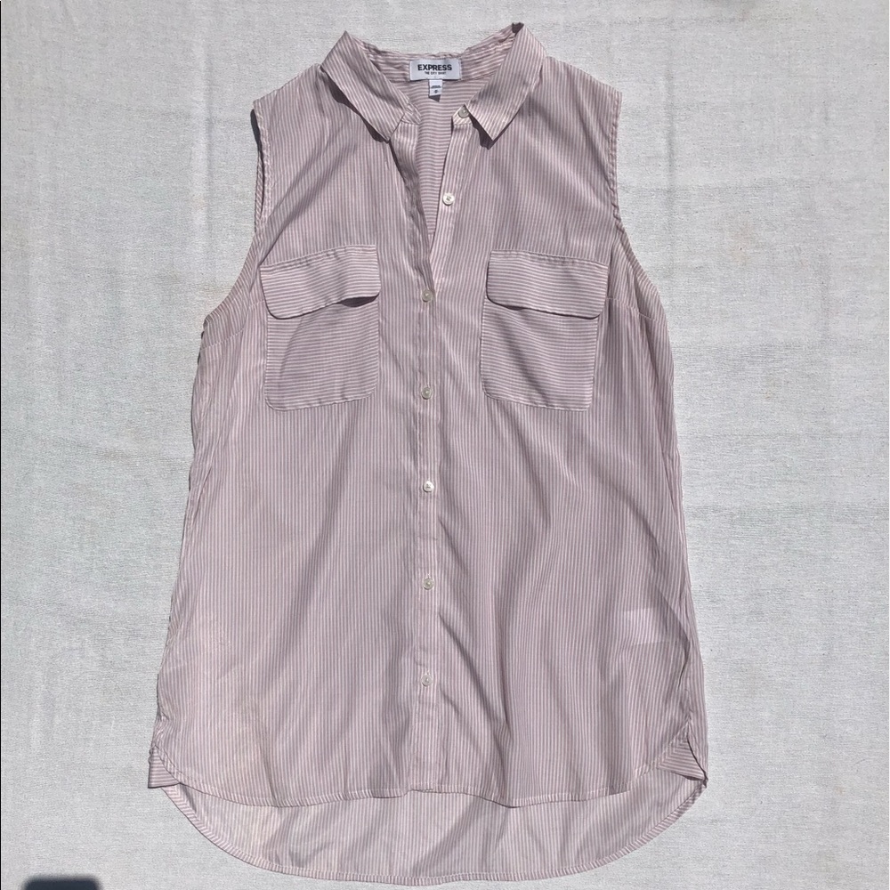 Express Purple & White Striped Tank Top!